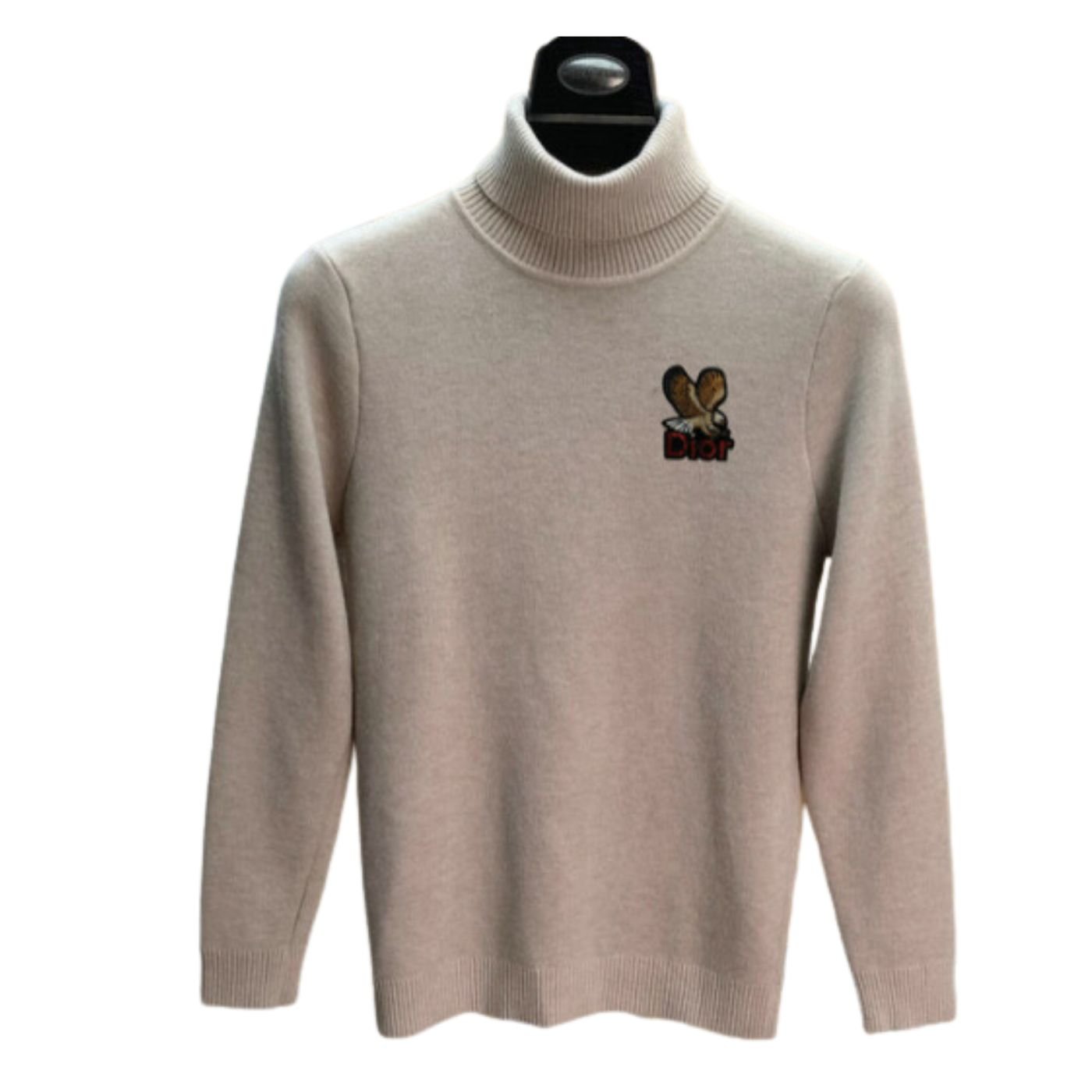 Bee-Logo-Neck-Jumper-Sweater-1.jpg Bee Logo Neck Jumper Sweater 1