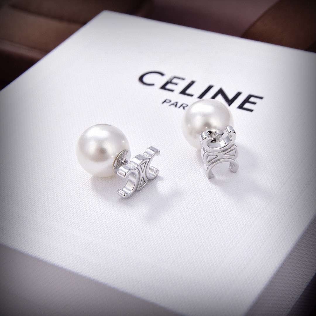 Celine-Triomphe-Pearl-Earrings-5-1.jpg Celine Triomphe Pearl Earrings 5 1