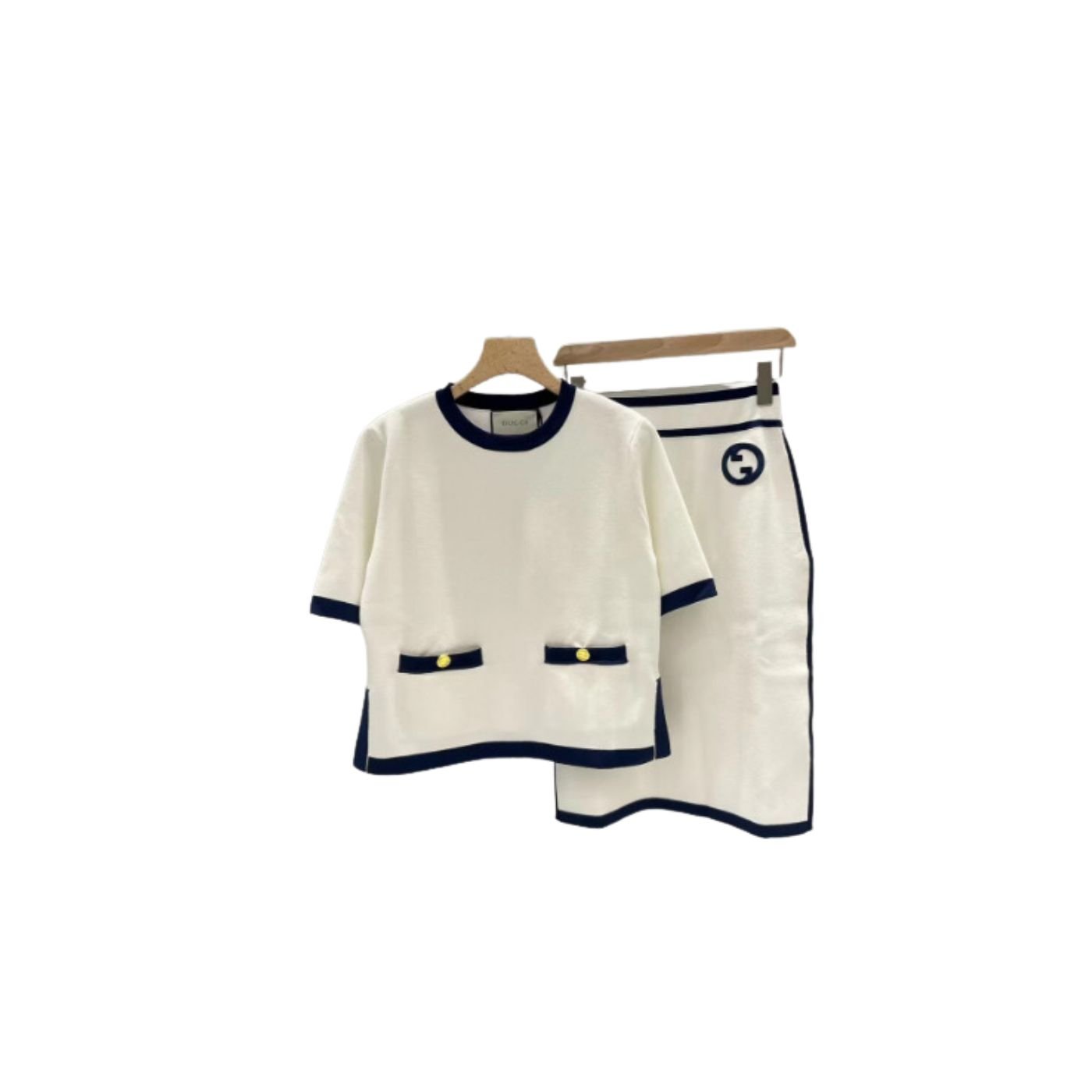 Contrasting-Dark-Border-Top-And-Skirt-White-12.jpg Contrasting Dark Border Top And Skirt White 12